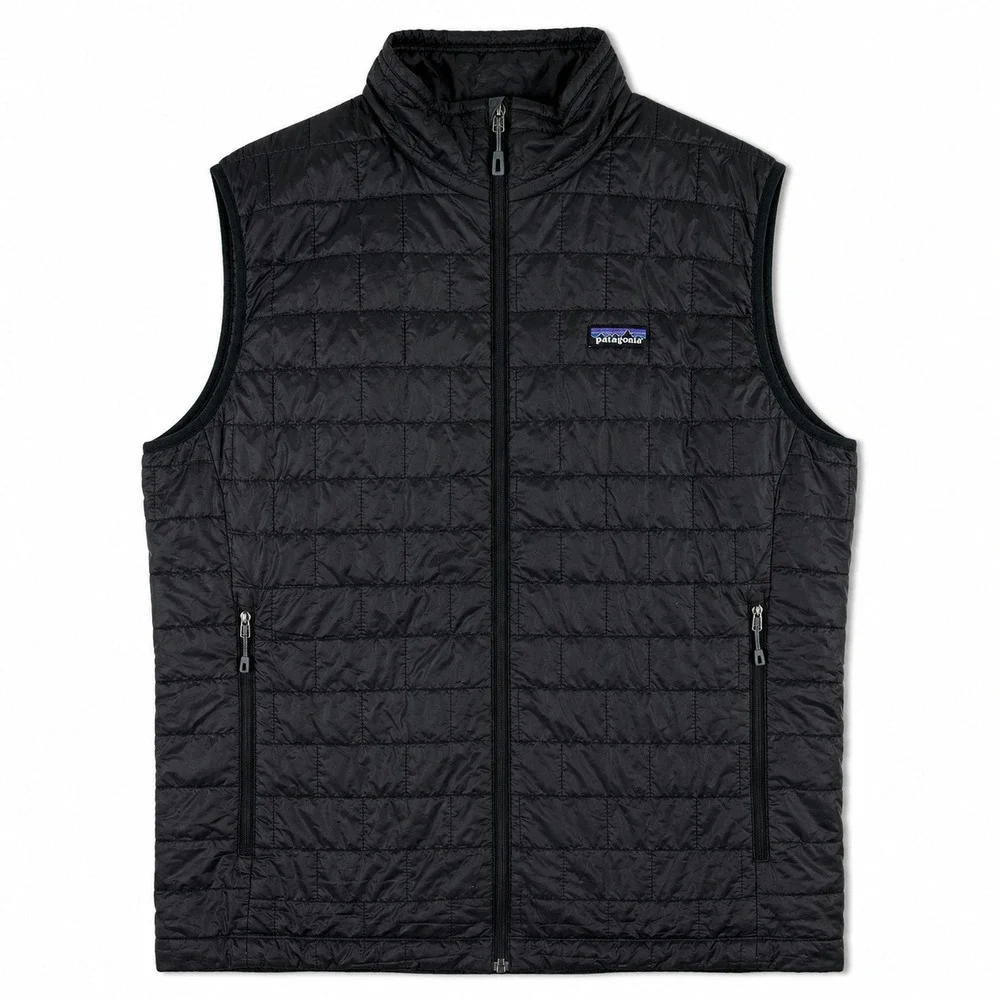 Patagonia Nano Puff Vest Mens Sz L Black Quilted Insulated Lightweight Gorpcore